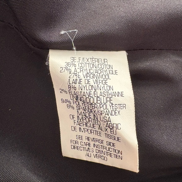 Theory Charcoal / Dark Heather Gray Wool Blend Blazer size 4 - Picture 6 of 7